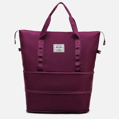 Women Double Expansion Travel Bag Large Lightweight Oxford Duffel Bag
