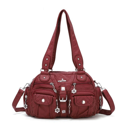 Solid Color Fashion Dumplings Messenger Bag