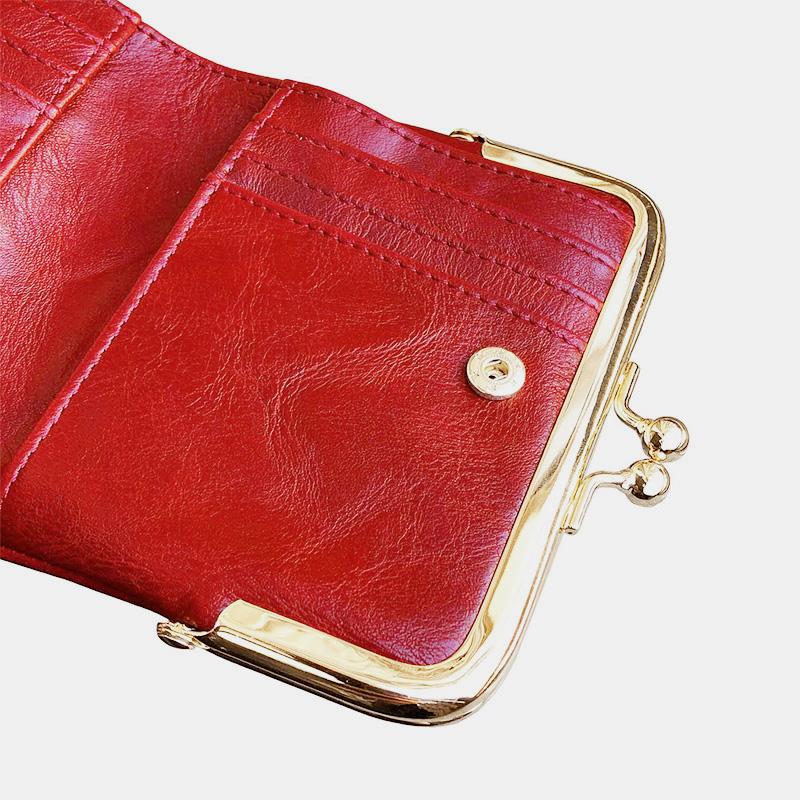Multifunctional Bifold Vintage Kiss Lock Coin Purse
