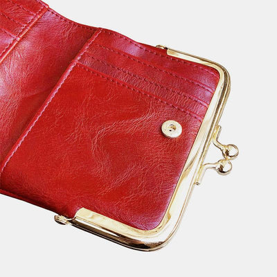 Multifunctional Bifold Vintage Kiss Lock Coin Purse