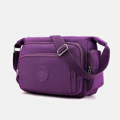 Waterproof Multi-Pocket Solid Crossbody Bag