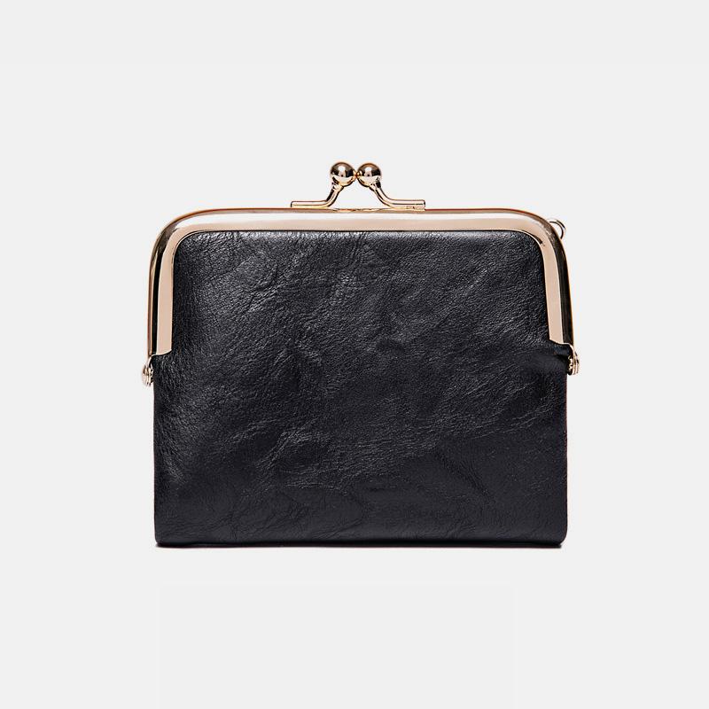 Multifunctional Bifold Vintage Kiss Lock Coin Purse