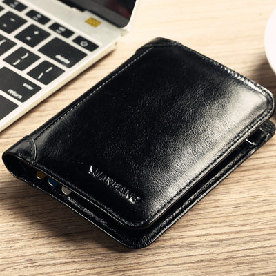 Men's Trifold Genuine Leather Classic Wallet