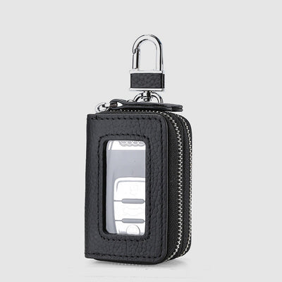 Storage Bag For Men Vintage Cowhide Leather Car Key Bag