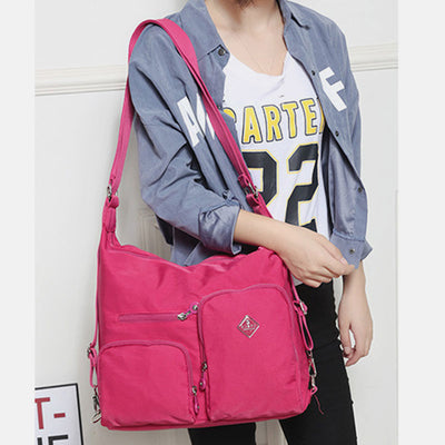 Nylon Hobo Handbags Convertible Backpack Crossbody Shoulder Bag
