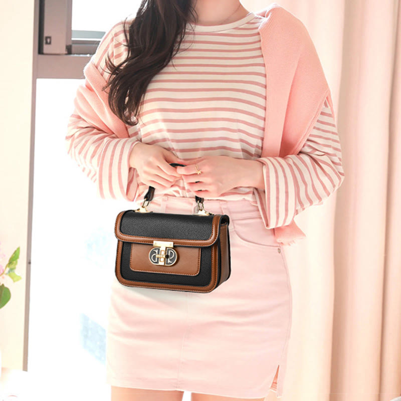 Top-Handle Bag For Women Vintage Square Daily Shopping Crossbody Bag
