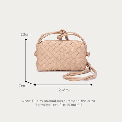 Crossbody Bag For Women Knitted Plaid Pattern Phone Bag