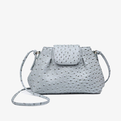 Ostrich Print Crossbody Bag Women Plain Color Cloud Bag