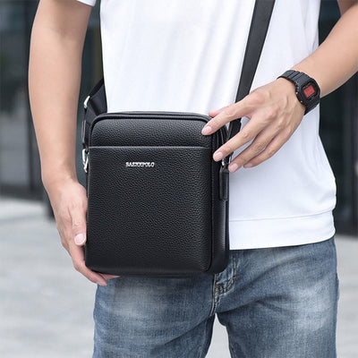 Simple Messenger Bag For Men Outdoor Durable Waterproof Leather Bag
