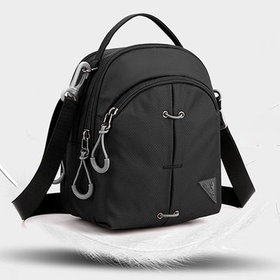Double Layer Nylon Small Womens Mens Crossbody Bag Waterproof Lightweight Purse