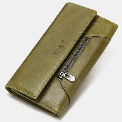 RFID Anti-Theft Multi-Card Genuine Leather Wallet