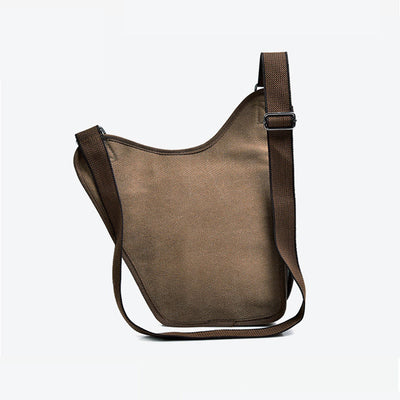 Crossbody Bag For Men Retro Multifunctional Canvas Daily Messenger Bag