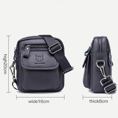 Genuine Leather Crossbody Bag for Men Messenger Bag Shoulder Bag