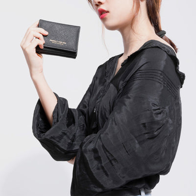 Trifold Multi-Slot Short Wallet Mini Wallet for Women Girls