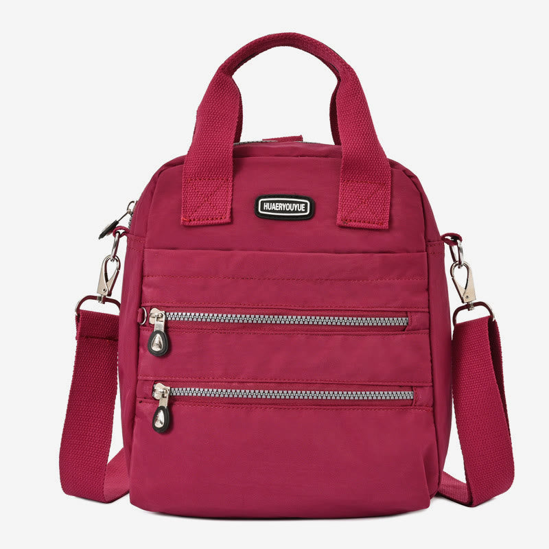 Multiple Use Backpack For Women Waterproof Nylon Portable Shoulder Purse