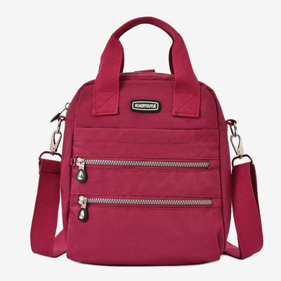 Multiple Use Backpack For Women Waterproof Nylon Portable Shoulder Purse