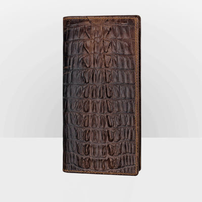 Real Leather Crocodile Engraved Wallet Retro Bifold Wallet