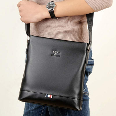 Men's Messenger Bag Crossbody Bag Soft Leather Travel Bag Sling Pack