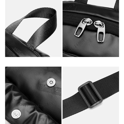 Unisex Small Black Sling Crossbody Shoulder Bag Daypack with USB Charger
