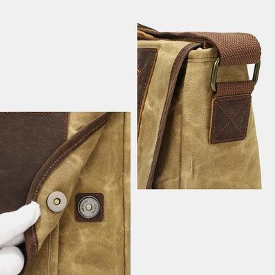 Men Messenger Bags Canvas Crossbody Shoulder Bag Travel Work Purse