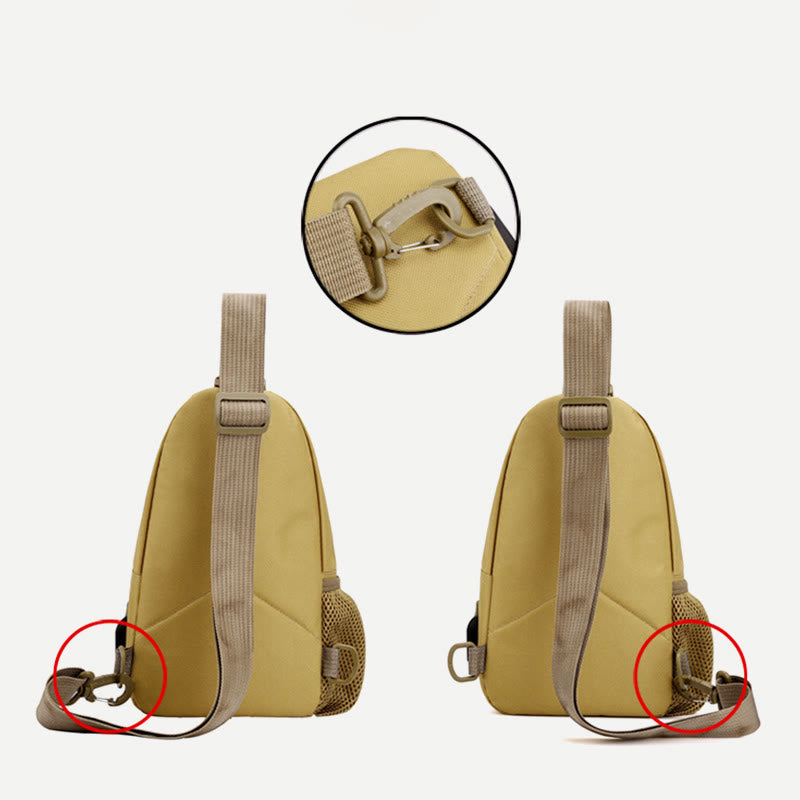 Sling Bag For Men Canvas Casual Sports Large Chest Bag