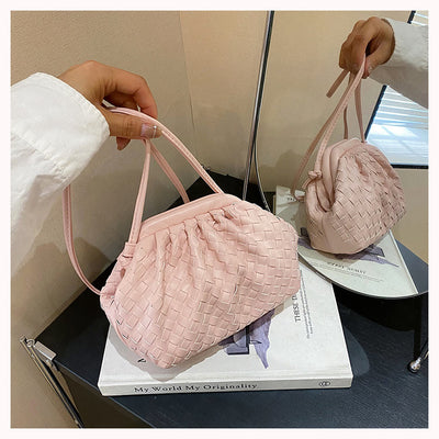 Crossbody Bag For Women Soft Knitted Buckle Design Daily Purse