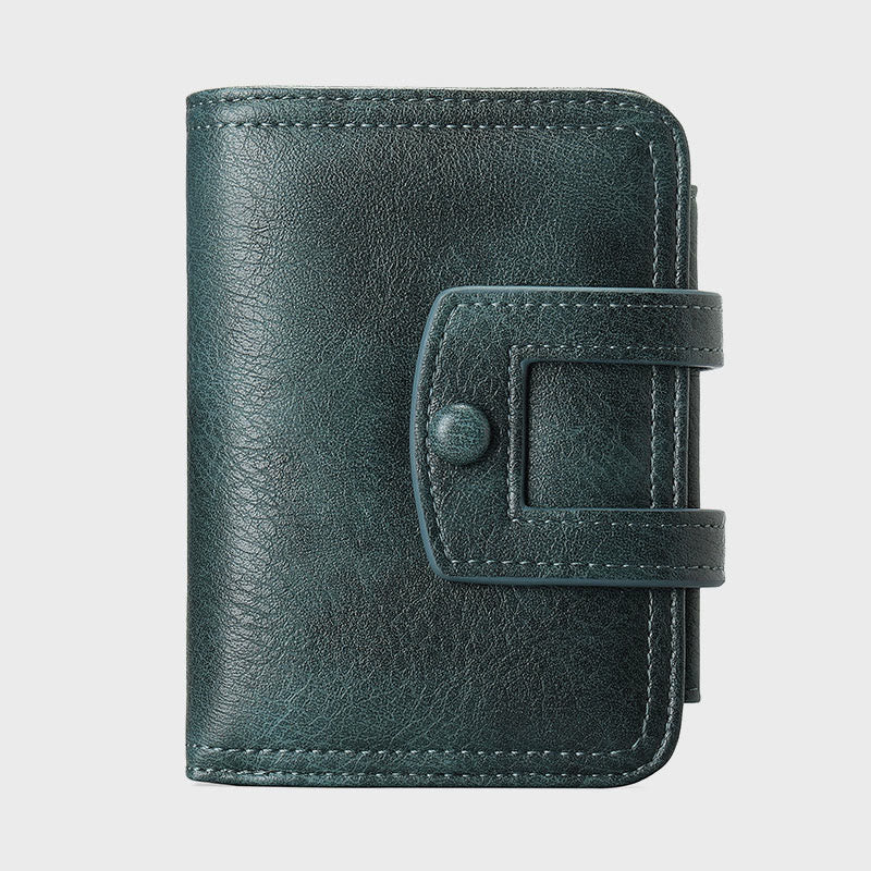 Wallet For Women Retro Slim Leather RFID Shopping Purse