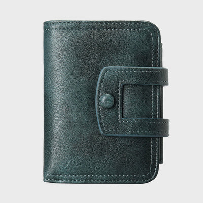 Wallet For Women Retro Slim Leather RFID Shopping Purse