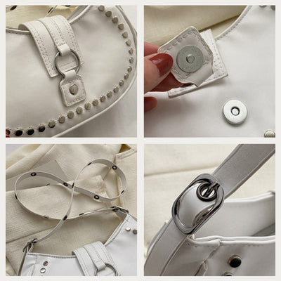 Rivet Crossbody Bag For Ladies Minimalist Punk Classic Purse