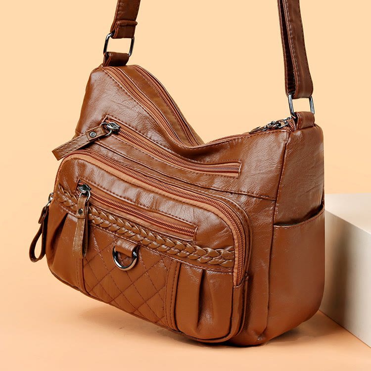 Crossbody Bag For Women Twist Design Plain Color Classic Purse