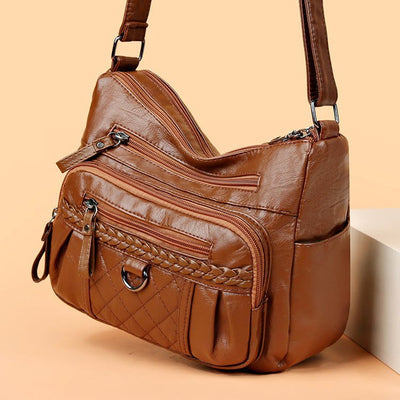 Crossbody Bag For Women Twist Design Plain Color Classic Purse