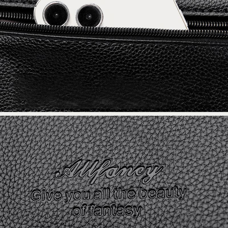 Leisure Crossbody Bag For Women Pleated Style Lightweight Leather Bag