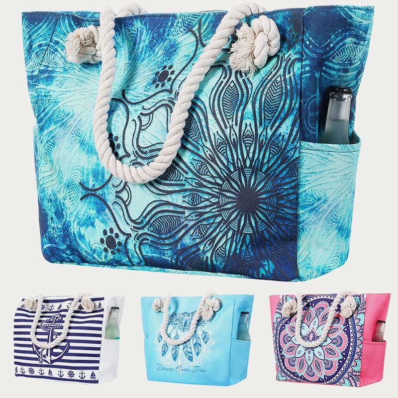 Tote For Daily Use Beach Travel Multi Function Canvas Bag