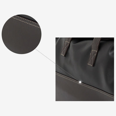 Women Men Portable Travel Bag Large Leather Duffle Bag