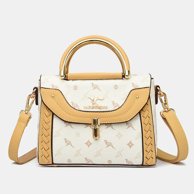 Elegant Dating Handbag For Women Buckle Leather Square Crossbody Bag