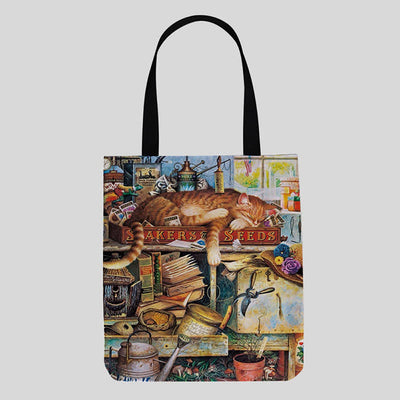 Cute Kitty Canvas Tote Bag for Women Men Multifunction Shoulder Purses