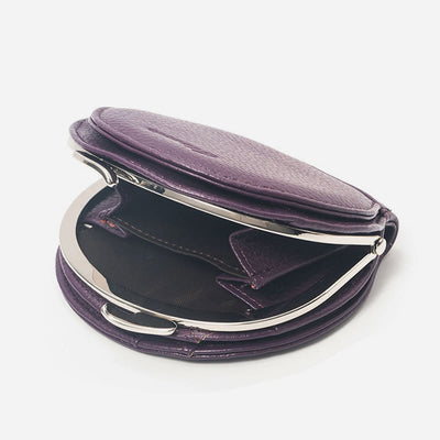 Shell-Shaped Kiss-Locked Coin Purse Genuine Leather Pouch Wallet