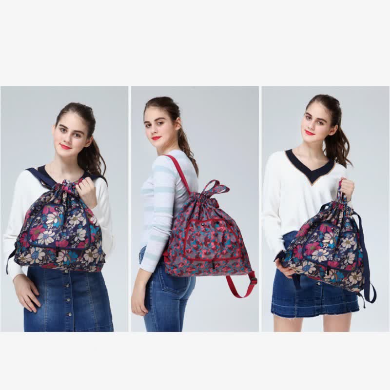 Multifunctional Foldable Backpack With Lanyard