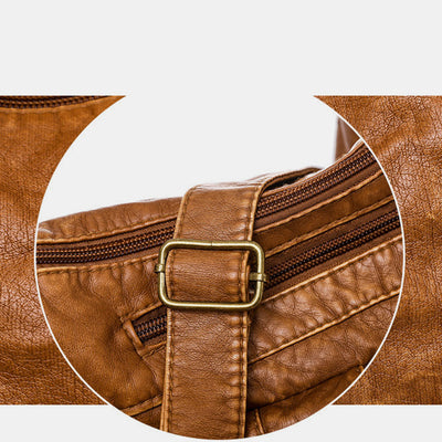Multi-Pocket Large Capacity Vintage Crossbody Bag