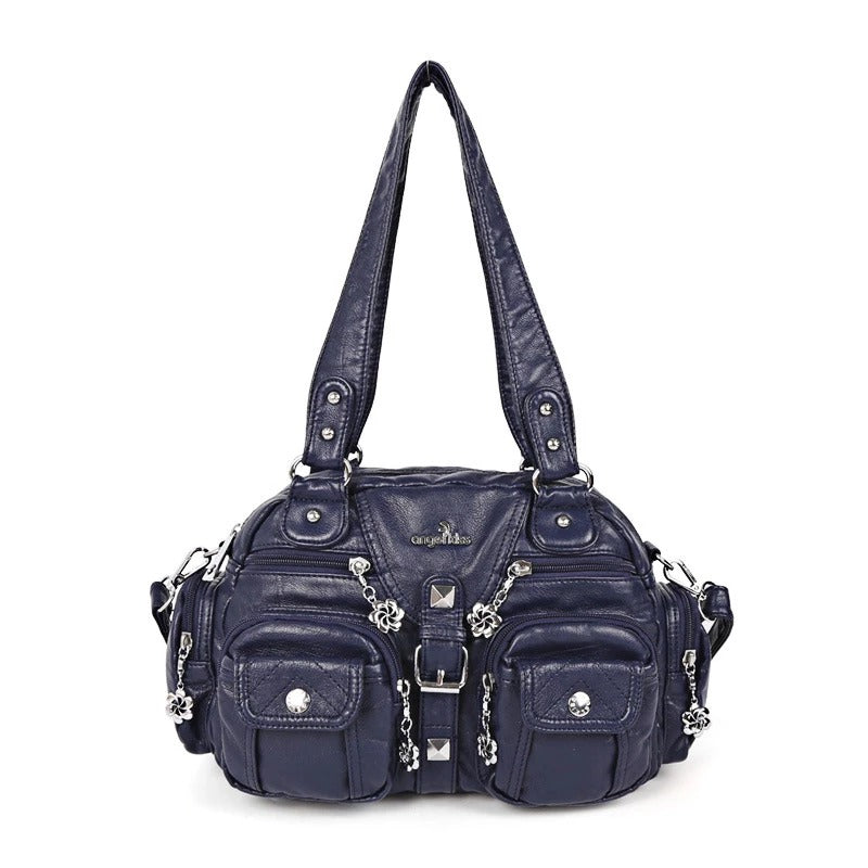 Solid Color Fashion Dumplings Messenger Bag