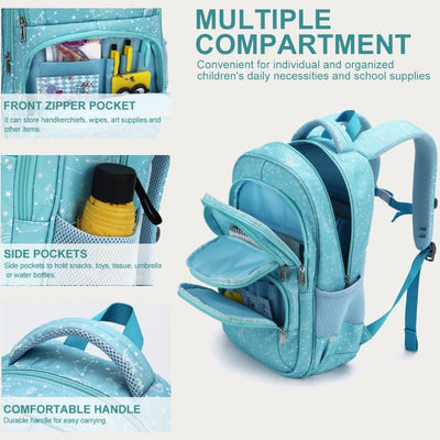 Backpack for Girls Embroidery School Bag with Lunch Box for Kids Teen