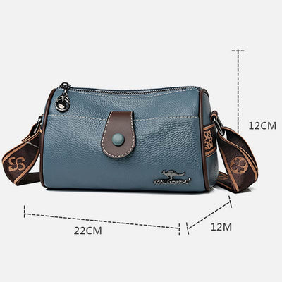 Retro Lady Underarm Bag Wide Strap Simple Women Crossbody Bag