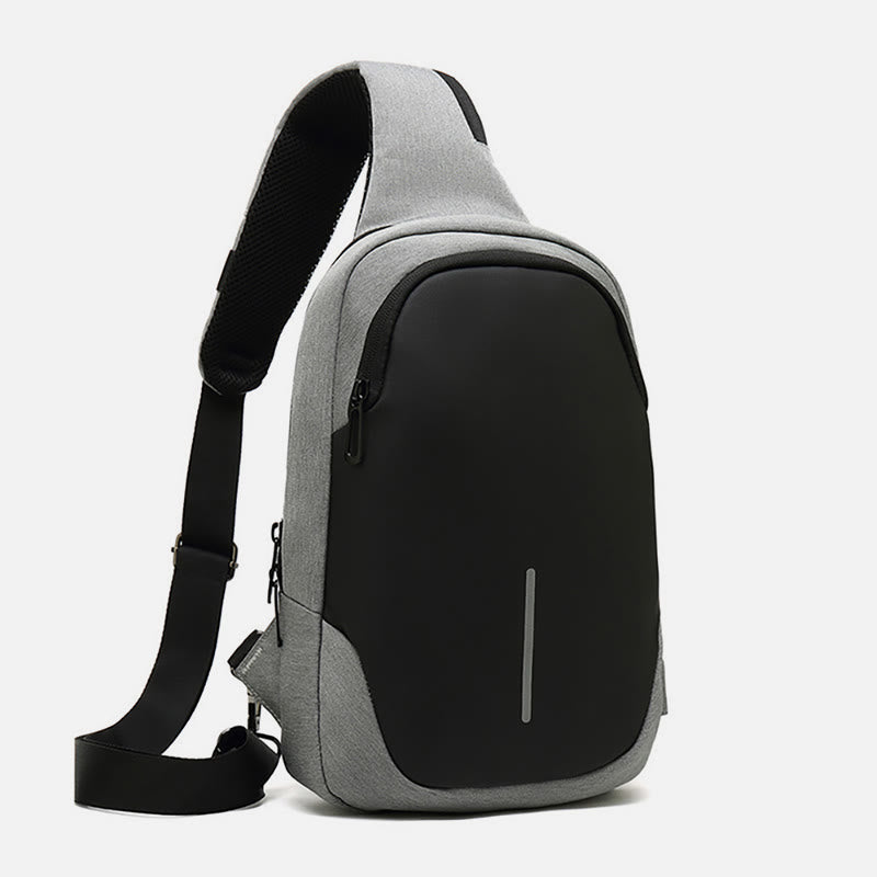 Outdoor Anti Theft Crossbody Chest Bag Mens Waterproof Sling Purse