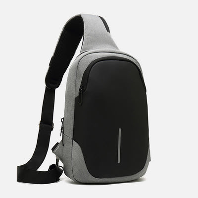 Outdoor Anti Theft Crossbody Chest Bag Mens Waterproof Sling Purse