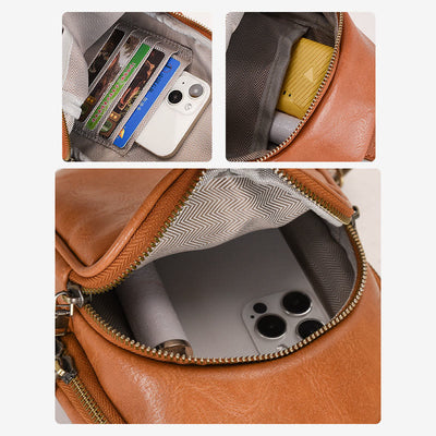 Sling Bag For Women Daily Use Retro Soft Leather Bag