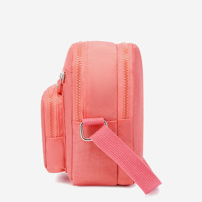 Lightweight Small Solid Color Crossbody Bag Multi-Pocket Cell Phone Purse