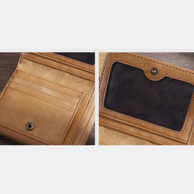 Multifunctional Retro Genuine Leather Coin Purse