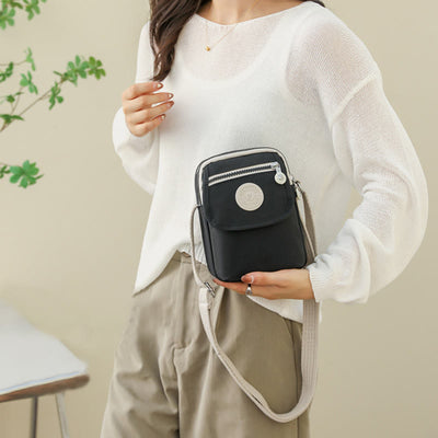 Mini Corssbody Bag Waterproof Nylon Solid Color Simple Shopping Bag