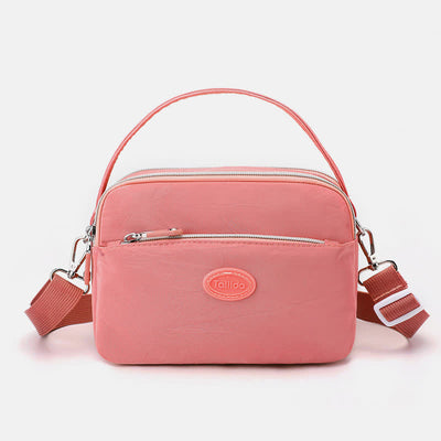 Crossbody Bag for Women Triple Zip Shoulder Bag Casual Nylon Purse