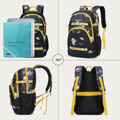 Backpack for Girls Embroidery School Bag with Lunch Box for Kids Teen
